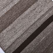 418x65 cm dark brown beige turkish runner wool kilim rug, corridor kilim