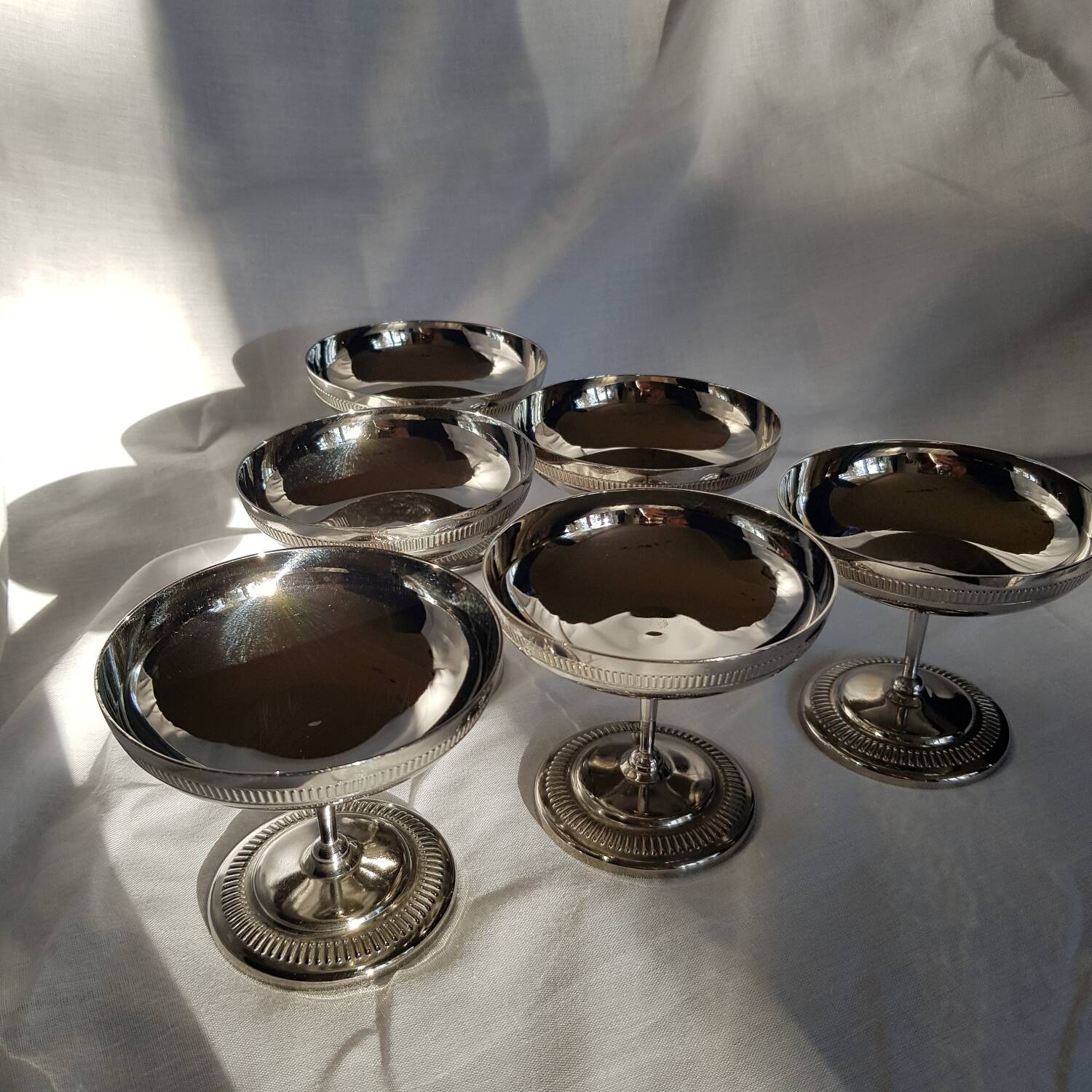 Coffret de 6 coupes à glace en inox Jean Couzon