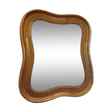 Antique golden quadrilobe-shaped mirror