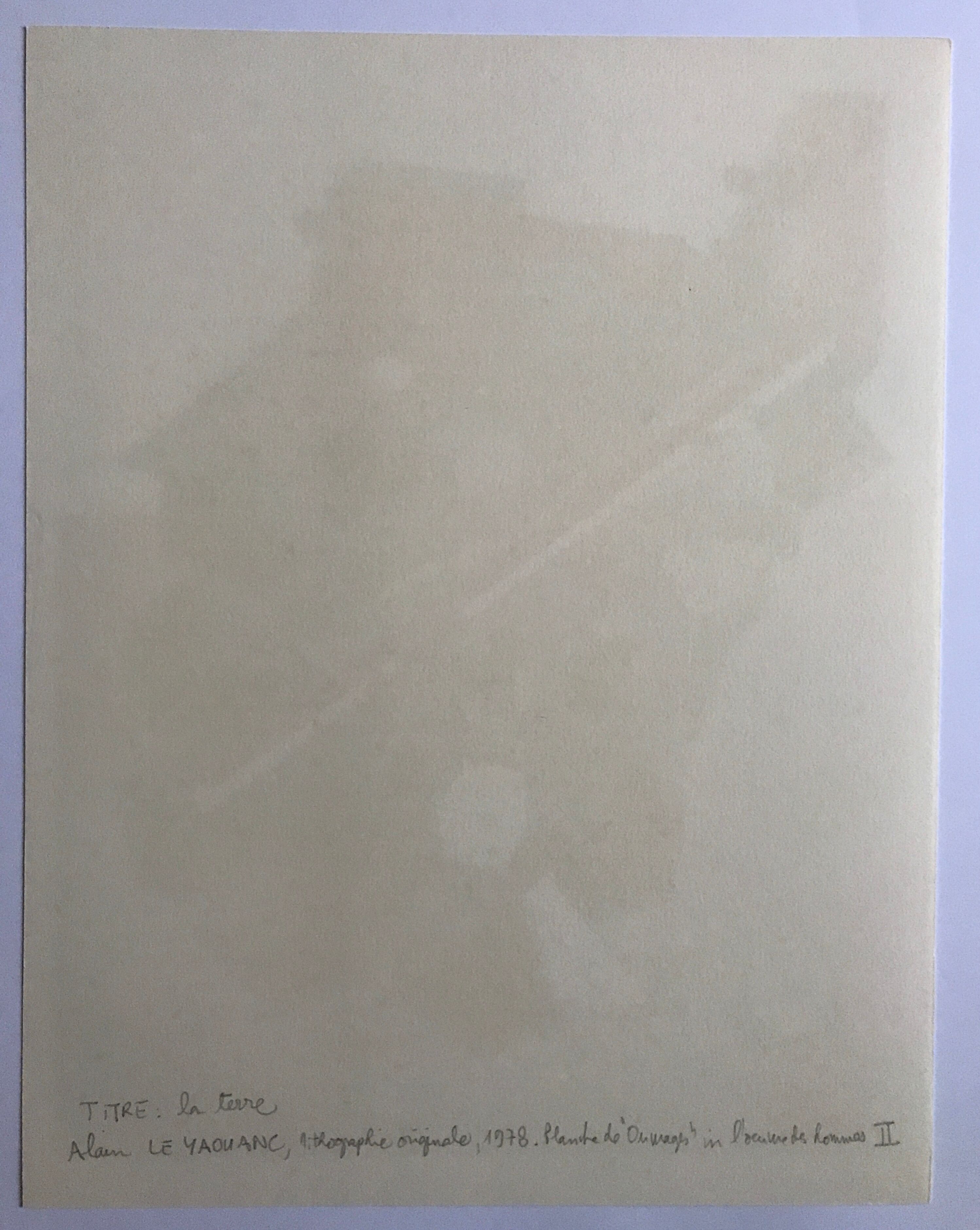 Lithographie d'Alain Le Yaouanc, la terre, 1978