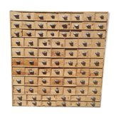 Vintage Industrial Workshop 78 Drawer 2x2 Workshop Craft Cabinet with Shell Handles