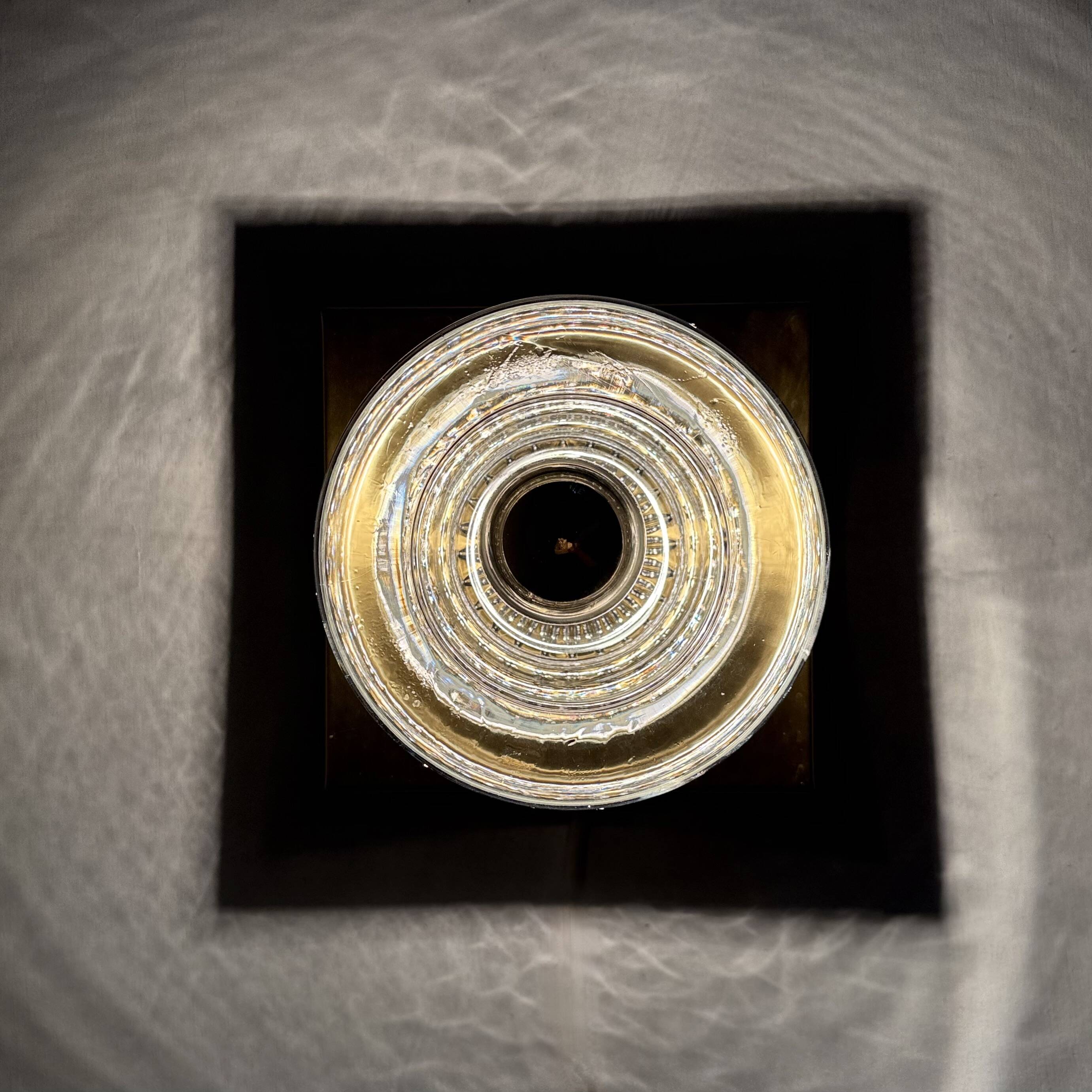 Vintage Peill & Putzler Ice glass Wall Lamp , 1970s