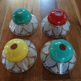 4 Art Deco glass pendant lights