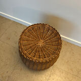 Basket stool wicker box