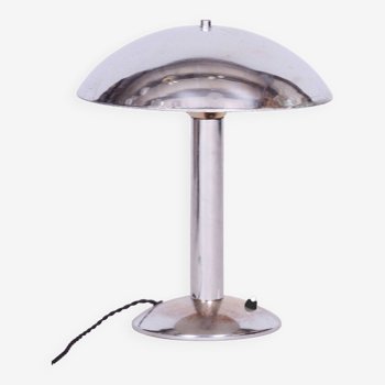 Restored art deco table lamp, by napako, new electrification, czech, 1930s