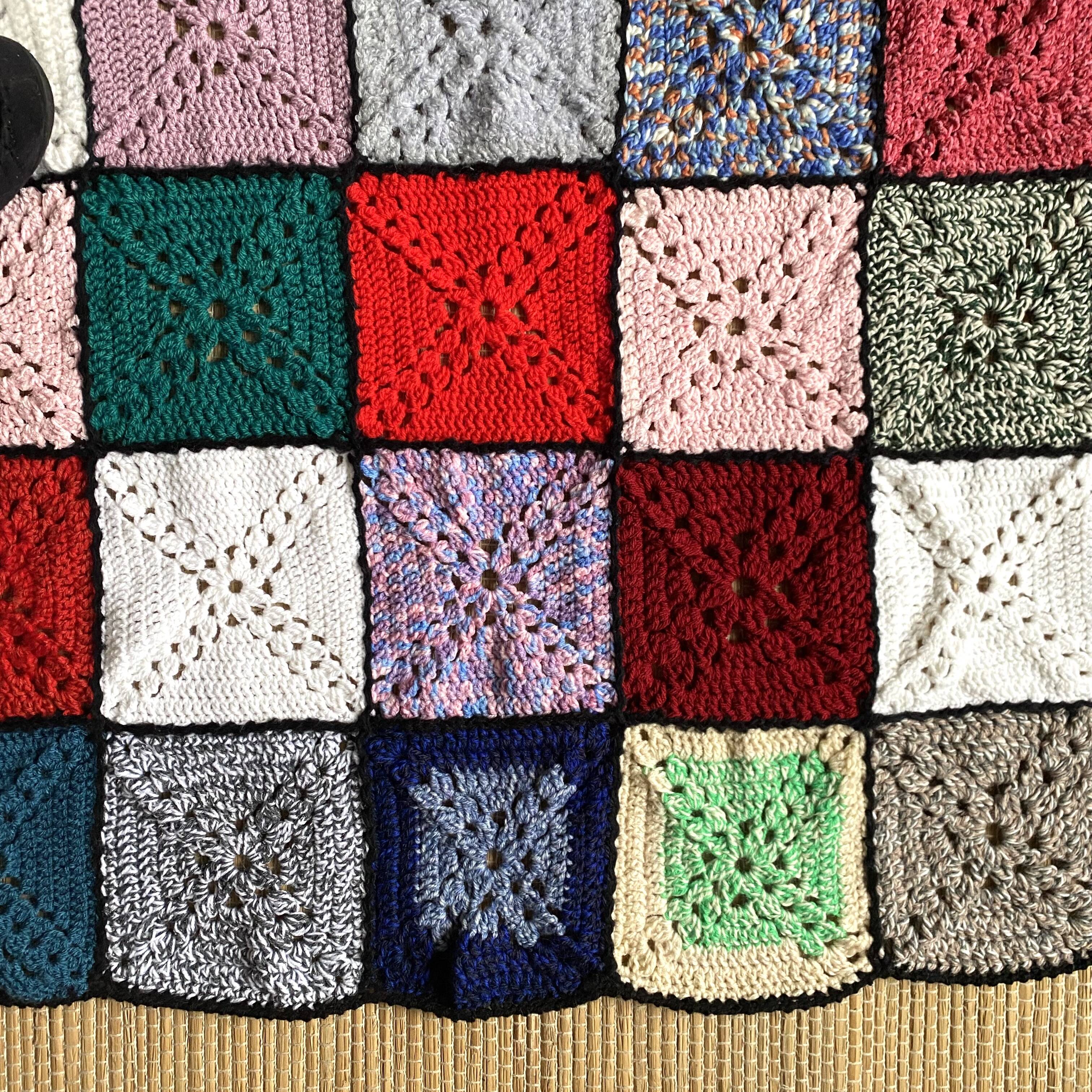 Plaid granny crochet