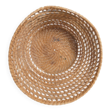 Mid-Century Modern Wicker Wastebasket