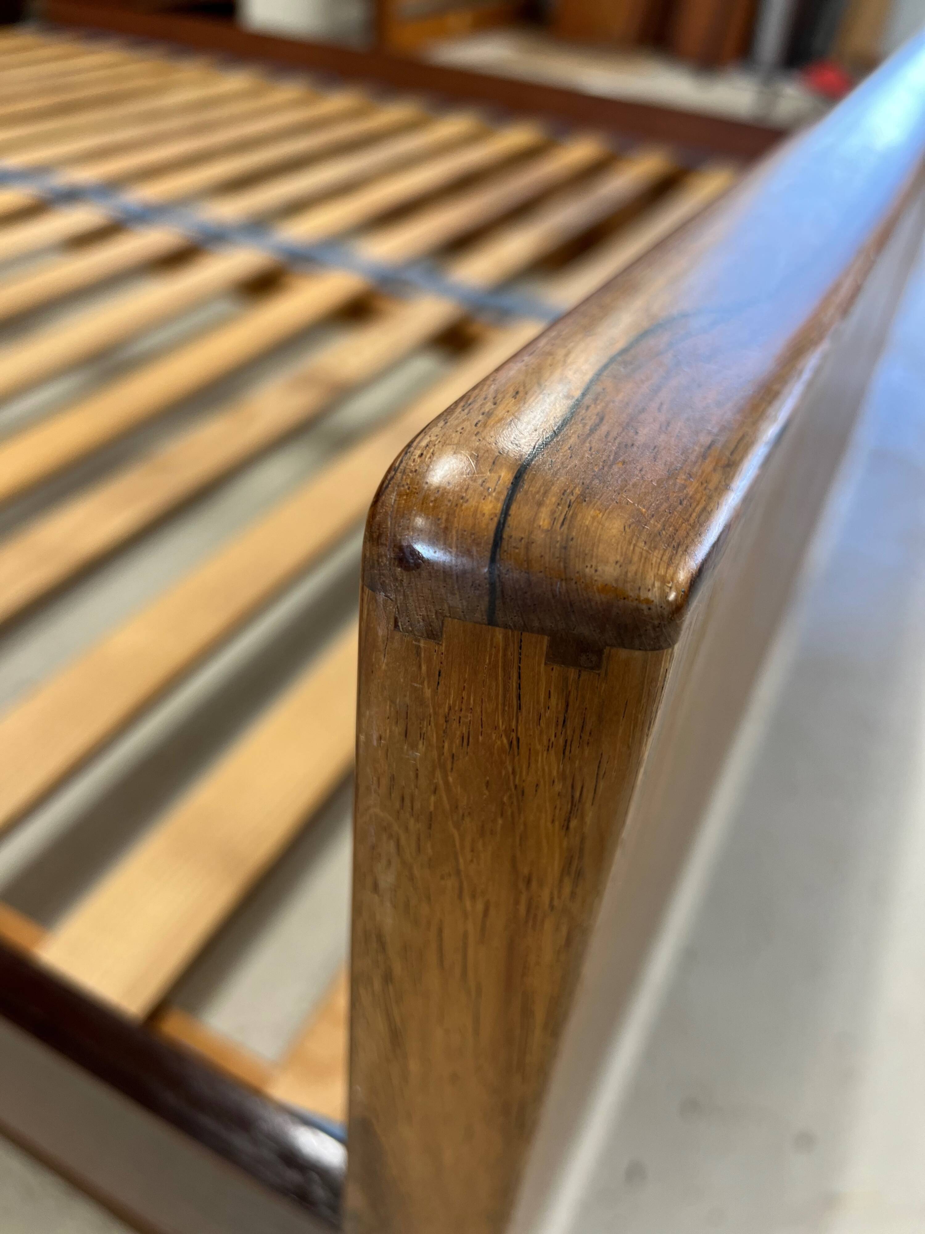 Danish Rosewood Double Floating Bed By Sannemans, 1970s.