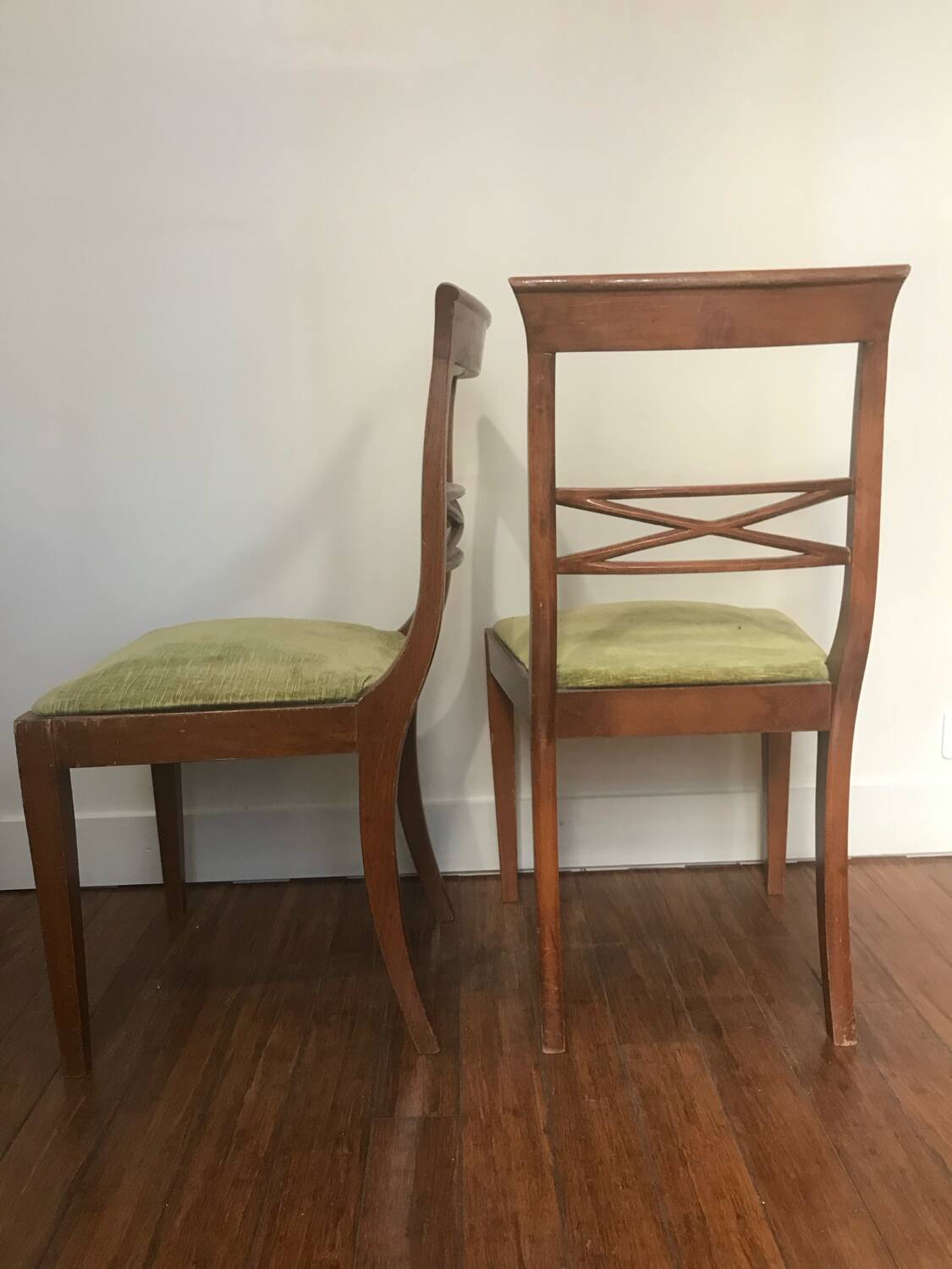 2 chaises Napoléon style empire
