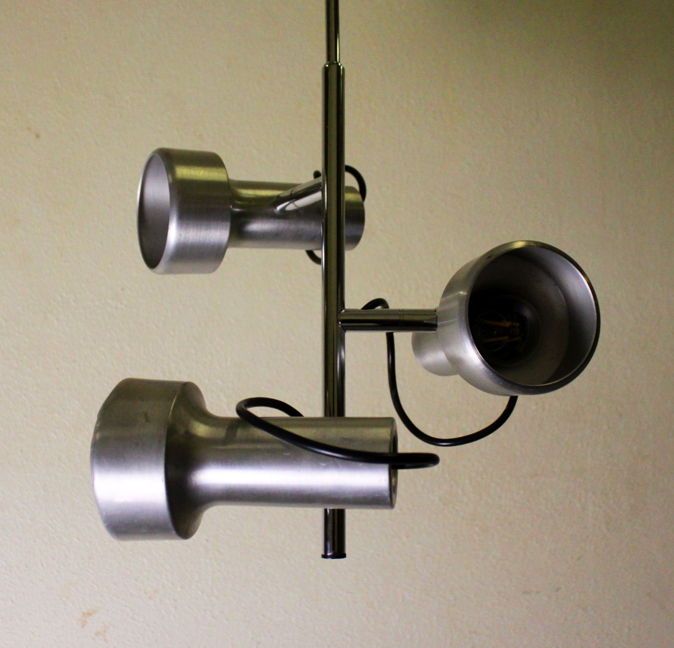 3-spot aluminum ceiling light, 60s