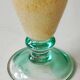 Amphora vase, speckled yellow. Murano style. Blown glass. Height 28 cm