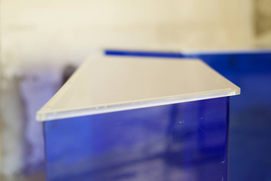 Two vintage Klein blue consoles 1988