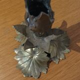 Art nouveau bronze candle holder