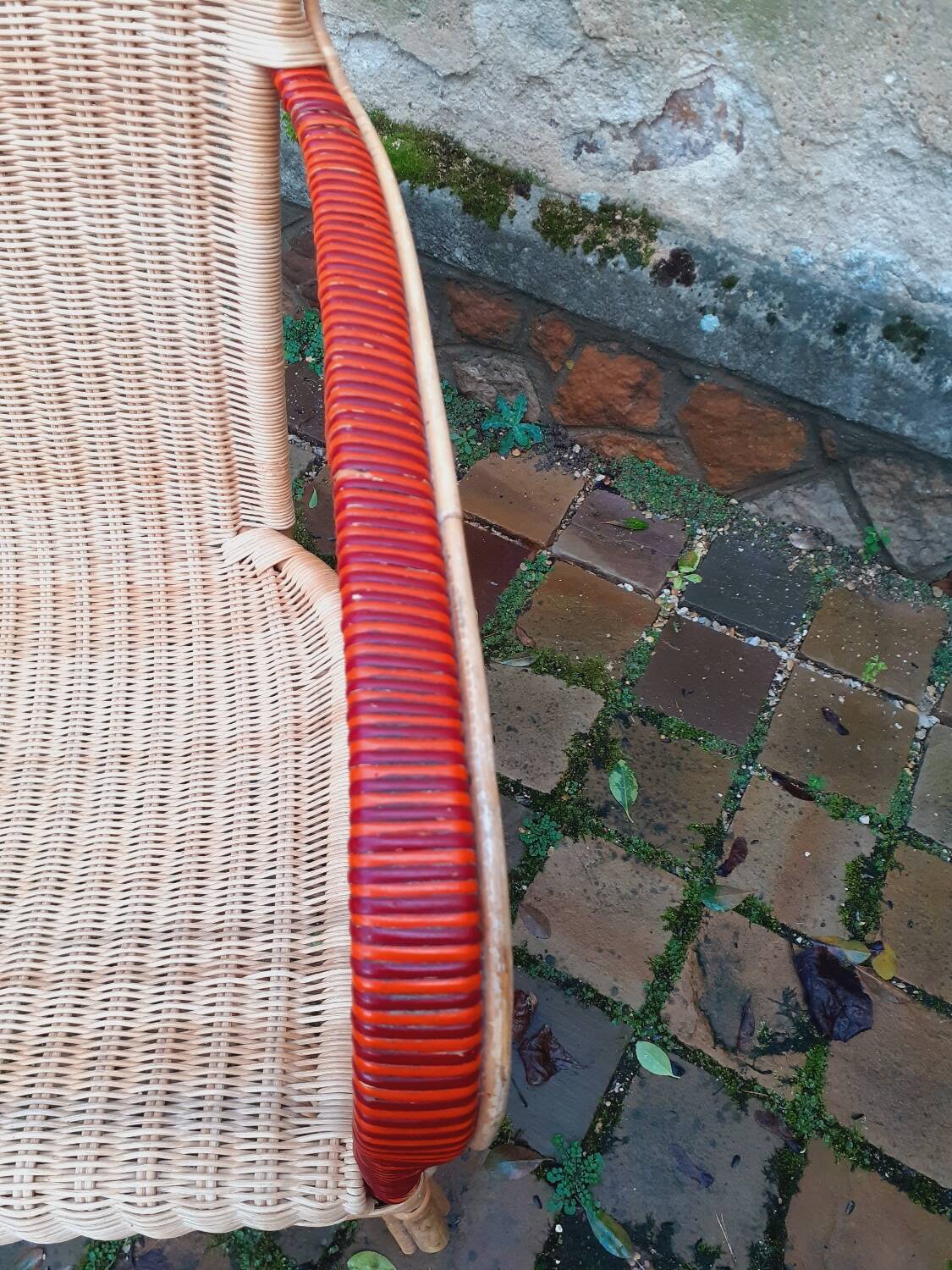 Fauteuil en rotin année  70
