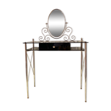 Golden metal and plexiglass dressing table