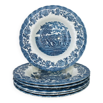 6 assiettes creuses terre de fer Royal Wessex Ironstone