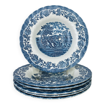 6 deep plates iron earth Royal Wessex Ironstone