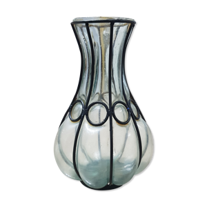 Vase en verre soufflé - fer