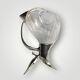 Vintage duck-shaped carafe in crystal and chrome-plated metal