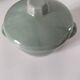 Covered sugar bowl in celadon ceramic – modernist lines
