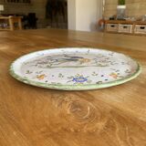 Decorative pie dish in Moustiers porcelain