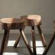 Brutalist coffee table with stools