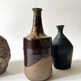 Ceramic - Soliflore vase in glazed stoneware, France circa 1970