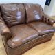 Chesterfield leather sofa with fringes