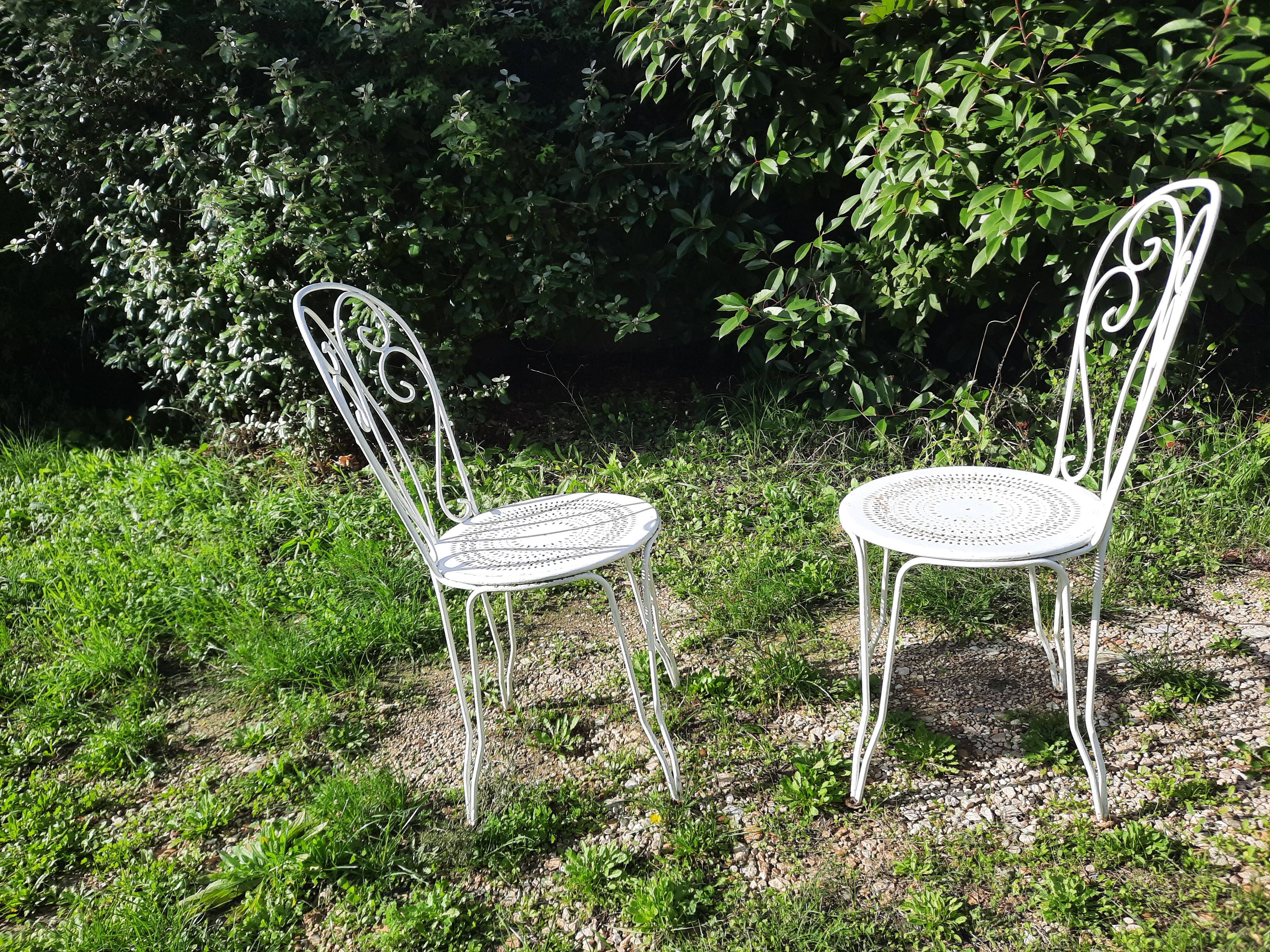 Wrought iron garden furniture