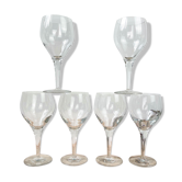 Set of 6 vintage crystal water glasses