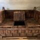 Banc coffre indien en bois massif