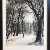Forest under the snow, 1957. etching signed by marcel roche 1890-1959.