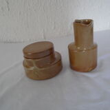 Pitcher pot and sugar pot in sandstone from Brenne france vintage
