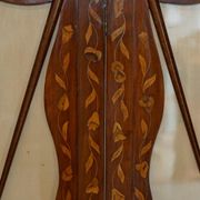 Pair of three-panel screens made of Dutch hardwood and walnut.
