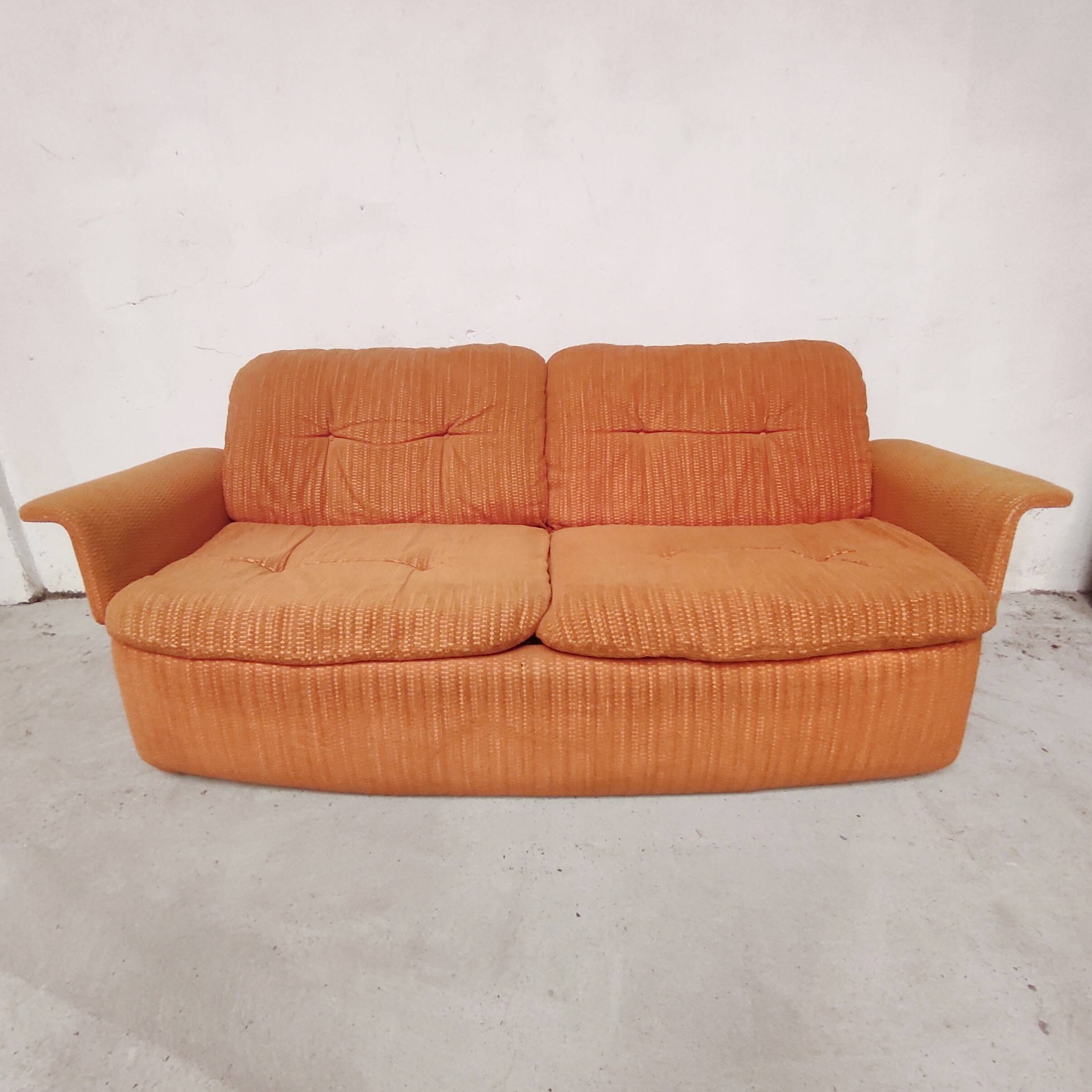 Orange living room set, 1970