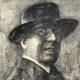 Antique Gentleman Portrait Copper etching By E.Zoir