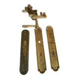 Cleanliness plate and bronze door handles