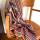 Hand crocheted wool blanket plaid