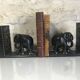 Serre-Livres éléphants en bois noirci vers 1930