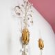 Vintage Italian wall lamp in gold and silver metal (52 cm)