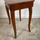 Small marquetry pedestal table with key storage