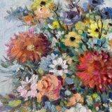 Flower bouquet painting signed Duboil