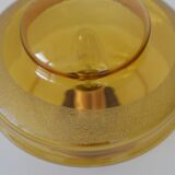 1 of 2 hand blown amber glass ceiling lights / redesign vintage wall lamps