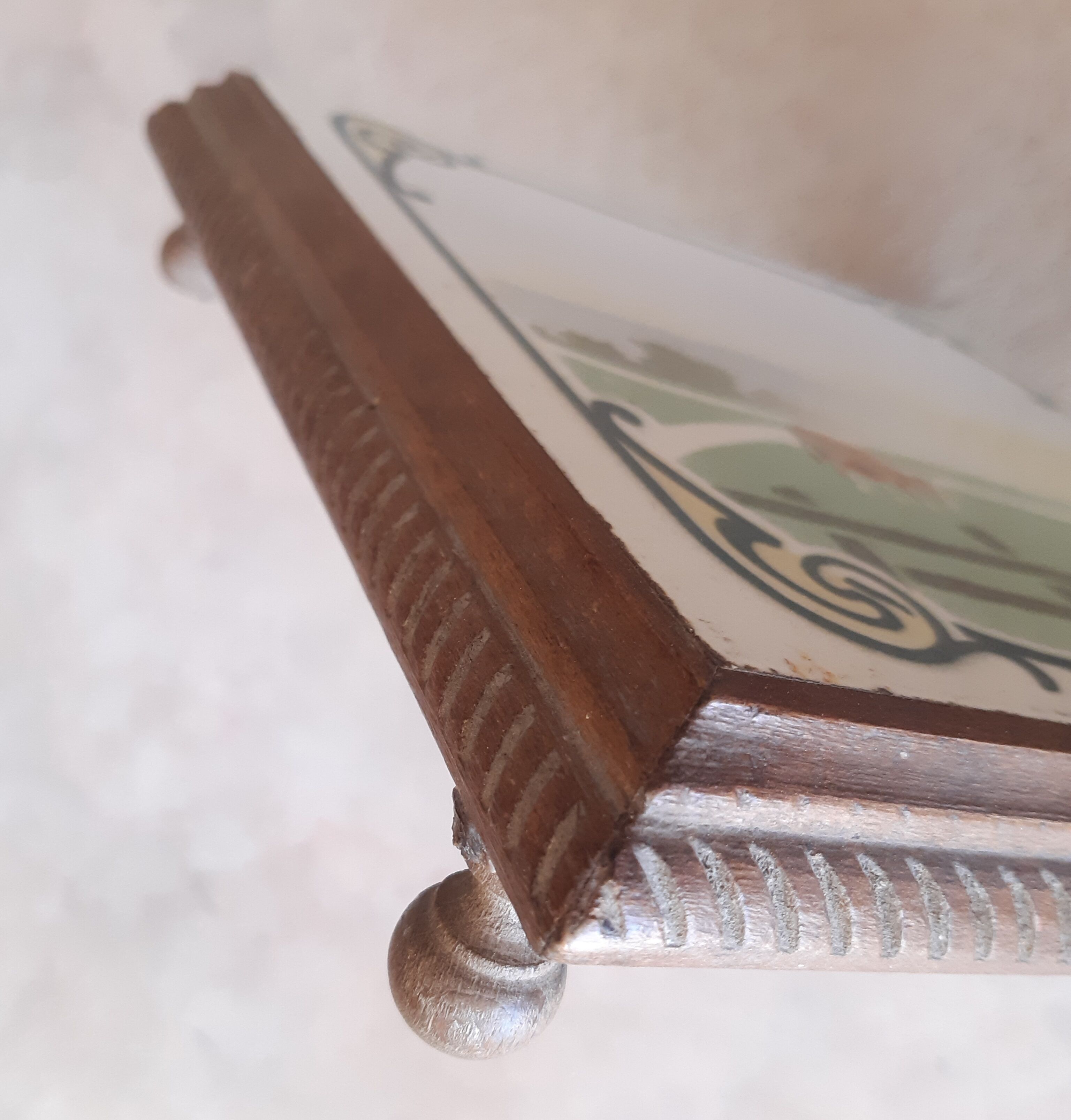 Wooden and ceramic underside 50s