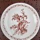 Gien earthenware plates with thistle decoration, set of 6.