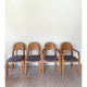 Set of solid wood armchairs and chairs by Dylund, 1970