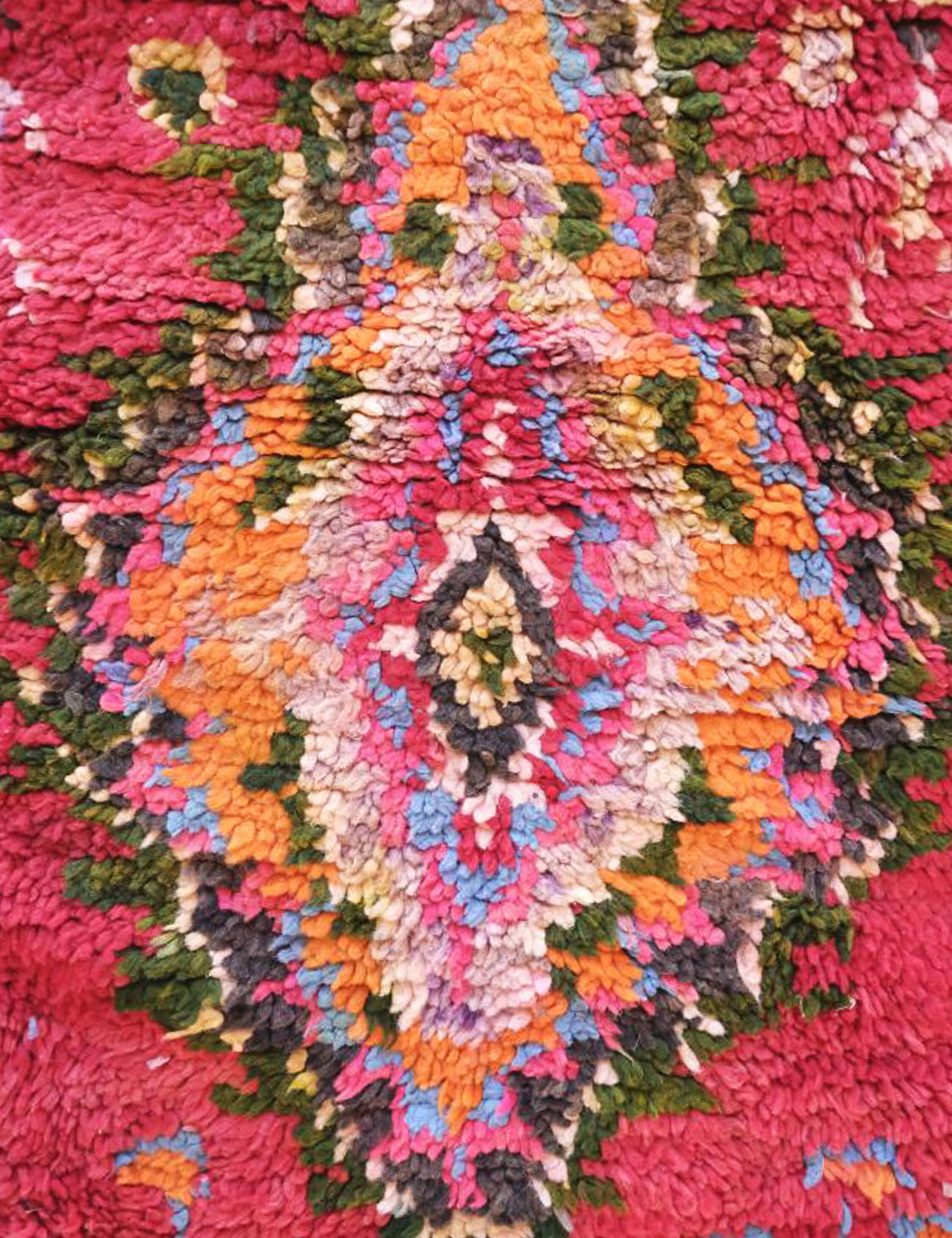 Colourful hallway rug - 258 x 76 cm