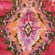 Colourful hallway rug - 258 x 76 cm