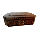 Wooden marquetry box inlaid mother-of-pearl spirit orientalism