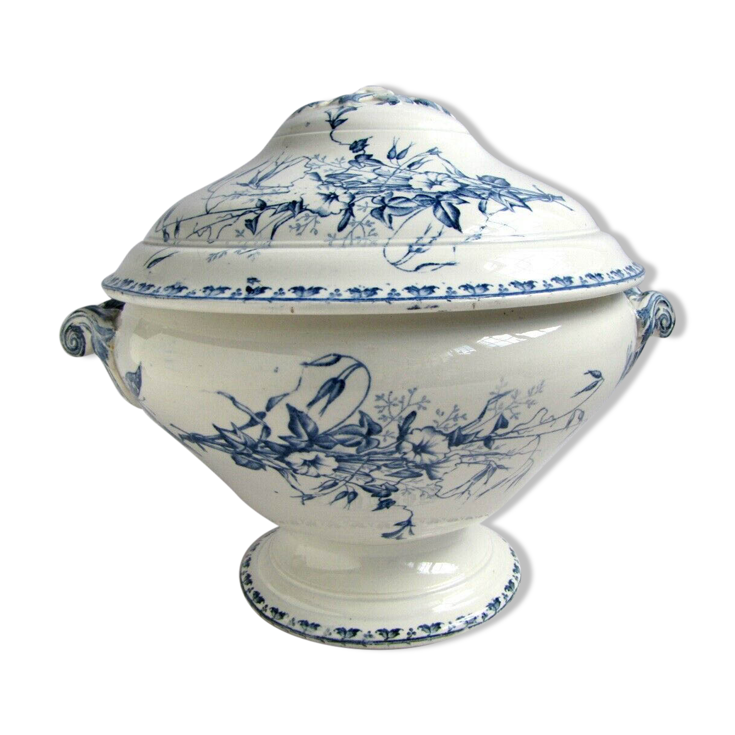 Soupière carmen in earthenware of sarreguemines